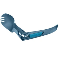 Couvert Pliant Plastique (fourchette / Cuillère) - MT500 -ProSportif Boutique couvert pliant trekking fourchette slash cuillere trek 500 plastique bleu 2