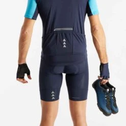 CUISSARD VELO ROUTE A BRETELLES HOMME CYCLOTOURISME RC100 MARINE -ProSportif Boutique cuissard velo route a bretelles homme cyclotourisme rc100 marine 3