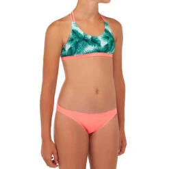 CULOTTE DE MAILLOT DE BAIN SURF FILLE CORAIL MAEVA 500 -ProSportif Boutique culotte de maillot de bain surf fille menthe maeva 500 3
