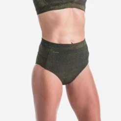 Culotte Taille Haute Femme ROSA PAILLETEE NOIR OR Idéale Pour Le Surf