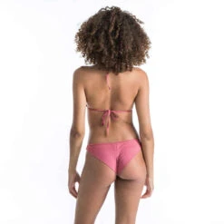 BAS DE MAILLOT DE BAIN TANGA FEMME LULU FOLK ROSE 17 BAS DE MAILLOT DE BAIN TANGA FEMME LULU FOLK ROSE -ProSportif Boutique culotte tanga lulu unie rose cotele tres echancree 5