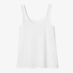 Débardeur Fitness Femme - 100 Blanc 13 Débardeur Fitness Femme - 100 Blanc -ProSportif Boutique debardeur 100 coupe droite 100 coton fitness blanc 5
