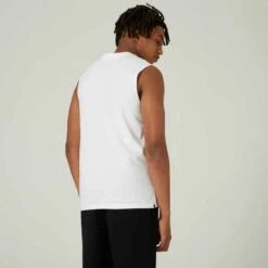 Débardeur Extensible Fitness Homme - 500 Blanc 10 Débardeur Extensible Fitness Homme - 500 Blanc -ProSportif Boutique debardeur coton extensible noir 1