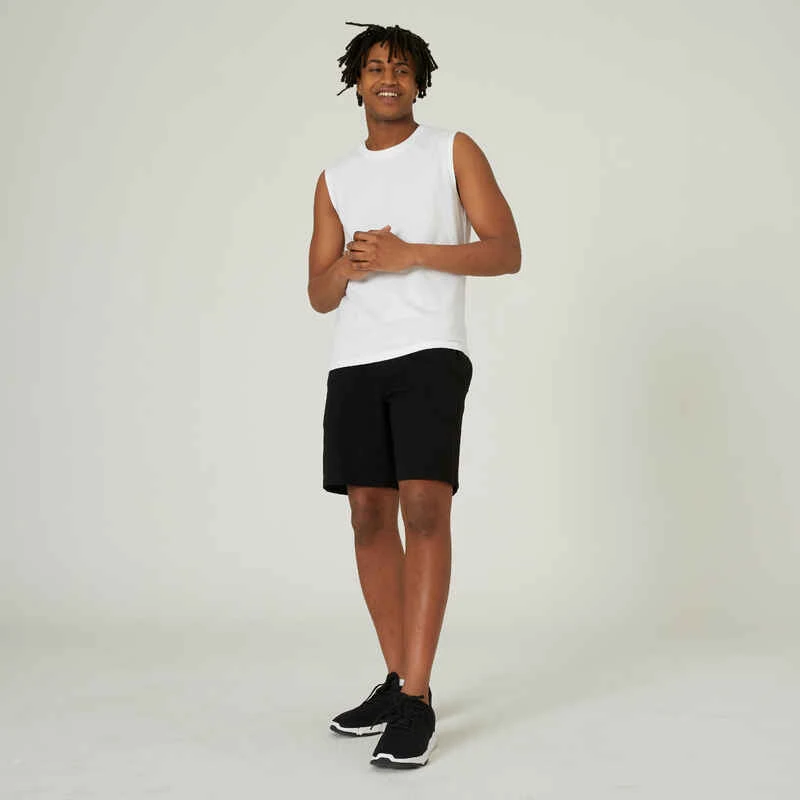 Débardeur Extensible Fitness Homme - 500 Blanc 5 Débardeur Extensible Fitness Homme - 500 Blanc – Image 3