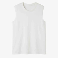 Débardeur Extensible Fitness Homme - 500 Blanc 12 Débardeur Extensible Fitness Homme - 500 Blanc -ProSportif Boutique debardeur coton extensible noir 3