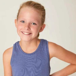 Decathlon Débardeur Coton Fille - 500 Bleu 9 Decathlon Débardeur Coton Fille - 500 Bleu -ProSportif Boutique debardeur coton fille 500 bleu 2