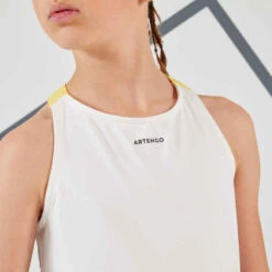 Artengo Débardeur De Tennis Fille - TTK900 Blanc Casse -ProSportif Boutique debardeur de tennis fille ttk900 blanc casse 2