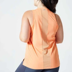 Débardeur Droit Fitness Cardio Femme Orange -ProSportif Boutique debardeur droit fitness cardio femme orange 2