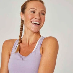 Débardeur Slim Fitness Femme - 500 Violet -ProSportif Boutique debardeur fitness ajuste 500 noir 3