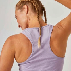 Débardeur Slim Fitness Femme - 500 Violet -ProSportif Boutique debardeur fitness ajuste 500 noir 4