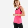 Débardeur Dos Nageur Col Rond Rose Fitness Cardio MY TOP 1 Débardeur Dos Nageur Col Rond Rose Fitness Cardio MY TOP -ProSportif Boutique debardeur fitness cardio training femme noir 100