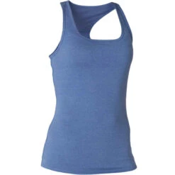 Débardeur Fitness Femme Dos En X Slim Coton - 500 Bleu D'orage -ProSportif Boutique debardeur gym femme 500 rose pale chine 6