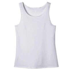 Débardeur Fitness Femme Col Rond Droit Coton - 100 Blanc Glacier -ProSportif Boutique debardeur regular 100 femme noir 5