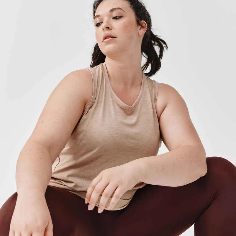 Kalenji Débardeur Respirant Running Femme - Soft Beige 6 Kalenji Débardeur Respirant Running Femme - Soft Beige – Image 4