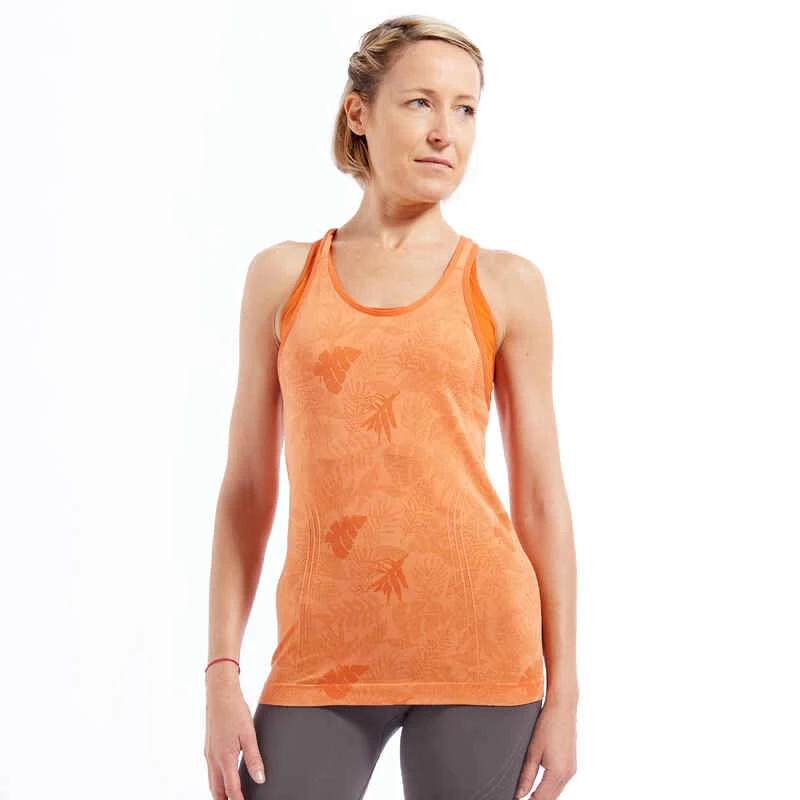 DEBARDEUR YOGA DYNAMQIUE FEMME SANS COUTURES JACQUARD ORANGE 3 DEBARDEUR YOGA DYNAMQIUE FEMME SANS COUTURES JACQUARD ORANGE