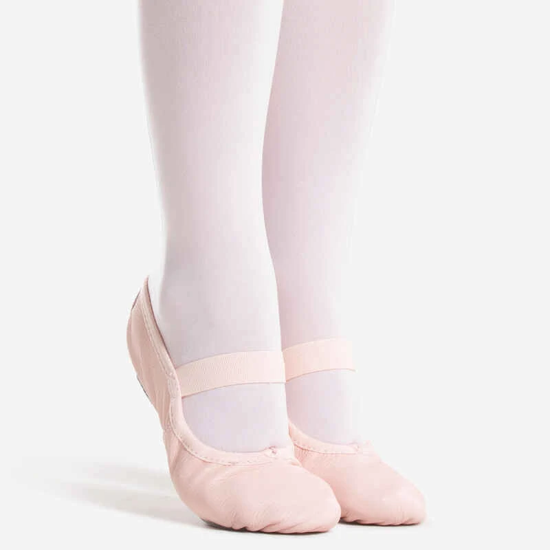 Demi-pointes Danse Classique Cuir Semelle Entière Rose Avec Lien Tailles 25-40 5 Demi-pointes Danse Classique Cuir Semelle Entière Rose Avec Lien Tailles 25-40 – Image 3