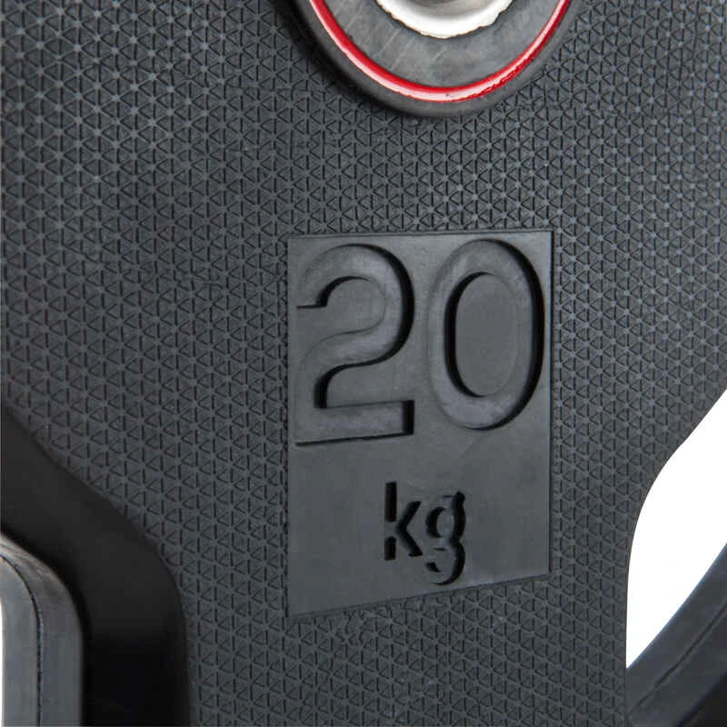 CORENGTH Disque Musculation Avec Poignées 28 Mm Caoutchouc 20 Kg 4 CORENGTH Disque Musculation Avec Poignées 28 Mm Caoutchouc 20 Kg – Image 2