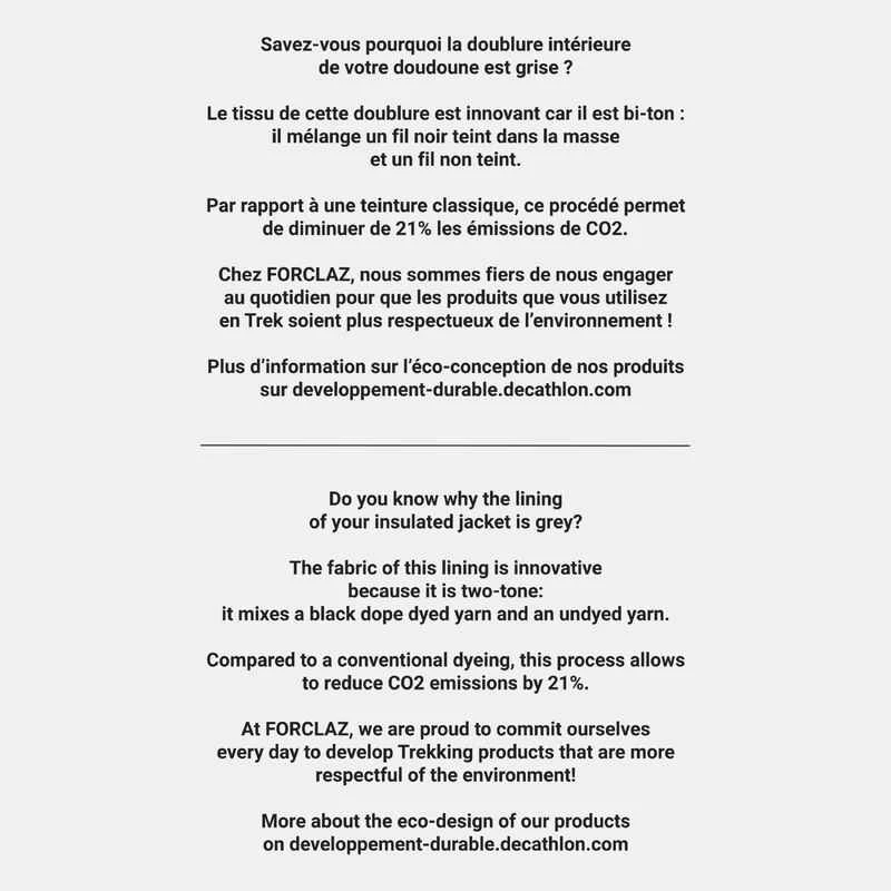 Doudoune Synthétique De Trek Montagne - MT 50 0°C - Femme 4 Doudoune Synthétique De Trek Montagne - MT 50 0°C - Femme – Image 2