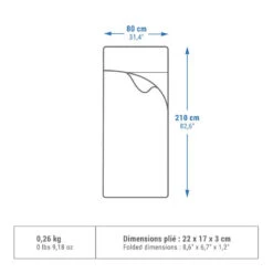 Quechua DRAP DE SAC EN POLYESTER POUR SAC DE COUCHAGE -ProSportif Boutique drap de sac en polyester pour sac de couchage 2