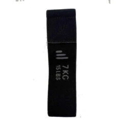 BANDE ÉLASTIQUE FITNESS RÉSISTANCE 7 KG TEXTILE - NOIRE -ProSportif Boutique elastique fitness 7kgslash15lbs court textile noir 3