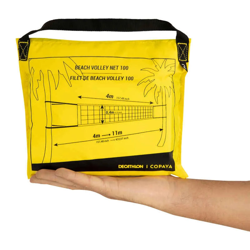 Filet De Beach-volley BV100 Jaune 4 Filet De Beach-volley BV100 Jaune â Image 2