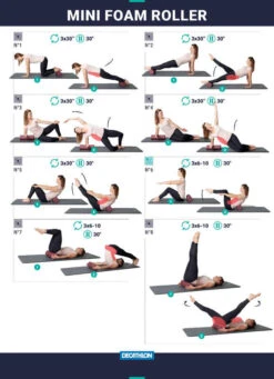 FOAM ROLLER MINI - LONGUEUR 38 Cm / DIAMÈTRE 13 Cm - FITNESS - VIOLET -ProSportif Boutique foam roller mini longueur 38cm diametre 13cm violet 4