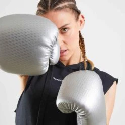 GANTS DE BOXE SPARRING 900 NOIR/ARGENT -ProSportif Boutique gants de boxe sparring 900 noirslashargent 4