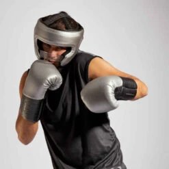 GANTS DE BOXE SPARRING 900 NOIR/ARGENT -ProSportif Boutique gants de boxe sparring 900 noirslashargent 5