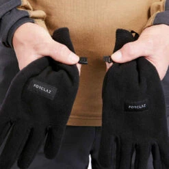 Gants Polaire Recyclés De Trekking Montagne - MT100 Noir - Adulte -ProSportif Boutique gants polaire recycles de trek montagne trek 100 noir adulte 3