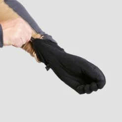 Gants Polaire Recyclés De Trekking Montagne - MT100 Noir - Adulte -ProSportif Boutique gants polaire recycles de trek montagne trek 100 noir adulte 4