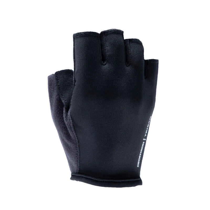 GANTS VELO ROUTE CYCLOTOURISME 100 NOIR 3 GANTS VELO ROUTE CYCLOTOURISME 100 NOIR