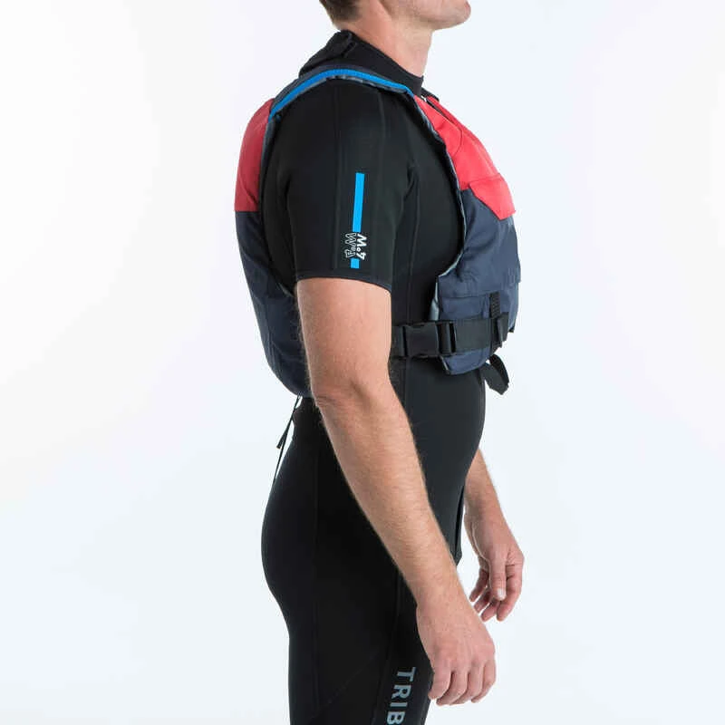 Tribord Gilet D'aide à La Flottabilité BA 50 Newtons Voile Club Rouge Et Bleu ECO-CONCU 4 Tribord Gilet D'aide à La Flottabilité BA 50 Newtons Voile Club Rouge Et Bleu ECO-CONCU – Image 2