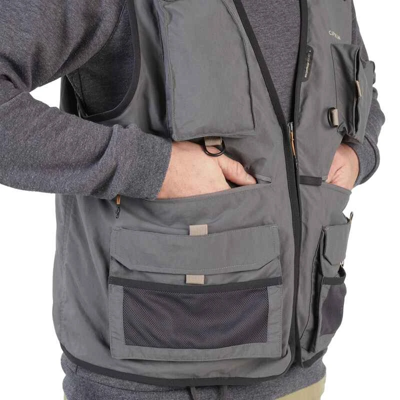 GILET De Pêche 500 Gris 8 GILET De Pêche 500 Gris – Image 6