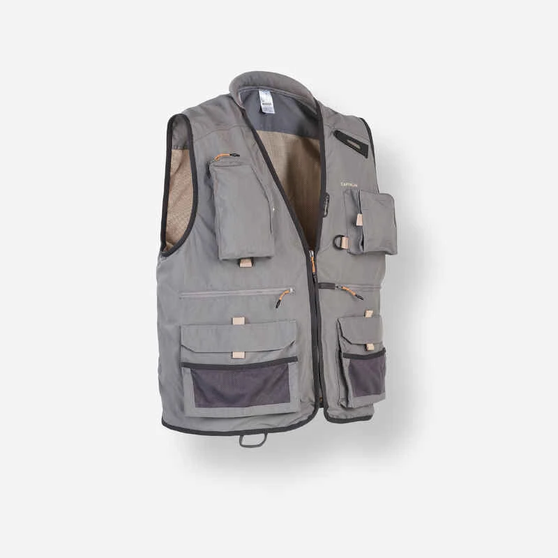 GILET De Pêche 500 Gris 3 GILET De Pêche 500 Gris