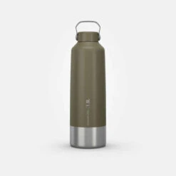 Quechua Gourde Randonnée MH100 Bouchon à Vis 1,5L Inox Kaki -ProSportif Boutique gourde randonnee mh100 bouchon a vis 15l inox kaki 9