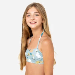 HAUT DE MAILLOT DE BAIN BANDEAU FILLE 100 KAKI 11 HAUT DE MAILLOT DE BAIN BANDEAU FILLE 100 KAKI -ProSportif Boutique haut de maillot bandeau fille 100 kaki 2