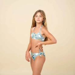 HAUT DE MAILLOT DE BAIN BANDEAU FILLE 100 KAKI 14 HAUT DE MAILLOT DE BAIN BANDEAU FILLE 100 KAKI -ProSportif Boutique haut de maillot bandeau fille 100 kaki 5