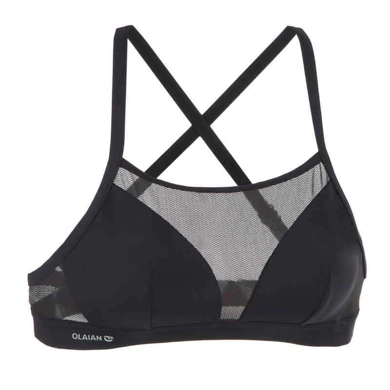 Haut De Maillot De Bain Brassière De Surf Femme Double Réglage Plat ELISE NOIRE 4 Haut De Maillot De Bain Brassière De Surf Femme Double Réglage Plat ELISE NOIRE – Image 2