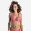 Haut De Maillot De Bain Push Up Femme ELENA ROSE Côtelé -ProSportif Boutique haut de maillot de bain femme push up avec coques fixes elena uni rose cotele