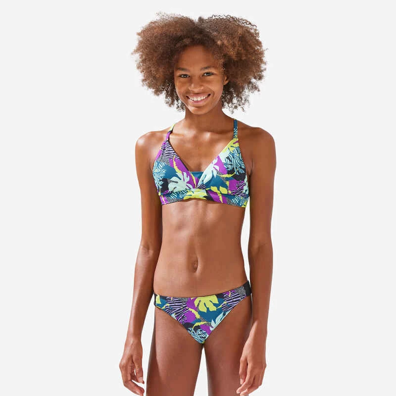 HAUT DE MAILLOT DE BAIN FILLE LIZY 500 NOIR 4 HAUT DE MAILLOT DE BAIN FILLE LIZY 500 NOIR – Image 2