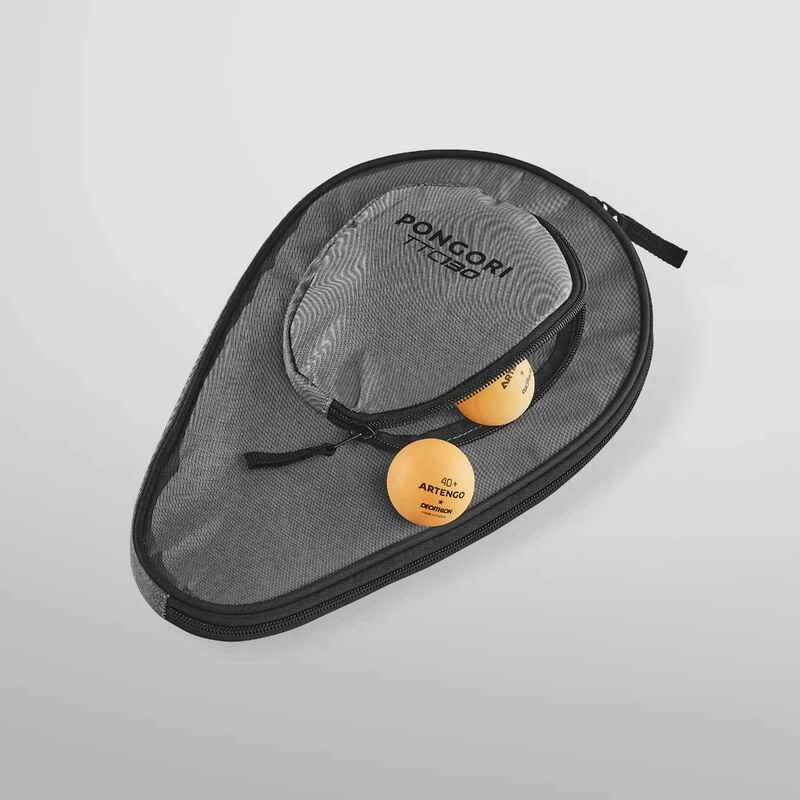 HOUSSE DE RAQUETTE DE TENNIS DE TABLE TTC 130 GRIS 4 HOUSSE DE RAQUETTE DE TENNIS DE TABLE TTC 130 GRIS – Image 2