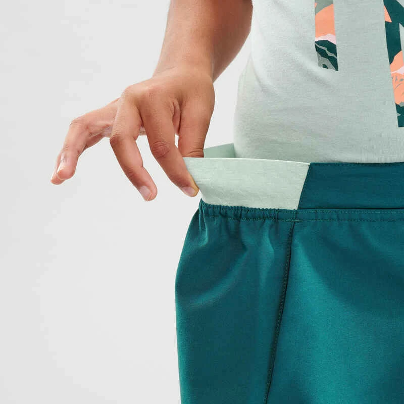 Quechua Jupe Short De Randonnée - MH100 Turquoise - Enfant 7-15 Ans 9 Quechua Jupe Short De Randonnée - MH100 Turquoise - Enfant 7-15 Ans – Image 7