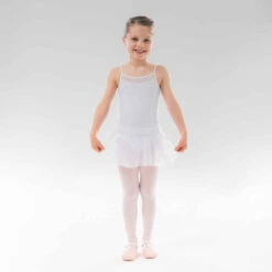 Justaucorps Danse Classique à Fines Bretelles Blanc Fille -ProSportif Boutique justaucorps danse classique a fines bretelles blanc fille 2