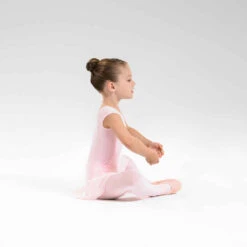 Justaucorps Danse Classique Rose Pale Manches Courtes Fille -ProSportif Boutique justaucorps danse classique rose manches courtes fille 3
