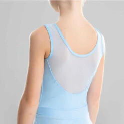 Justaucorps Danse Classique Bleu Bi-matière Fille -ProSportif Boutique justaucorps danse classique rose pale bi matiere fille 3