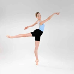 Justaucorps Danse Classique Bleu Bi-matière Fille -ProSportif Boutique justaucorps danse classique rose pale bi matiere fille 4