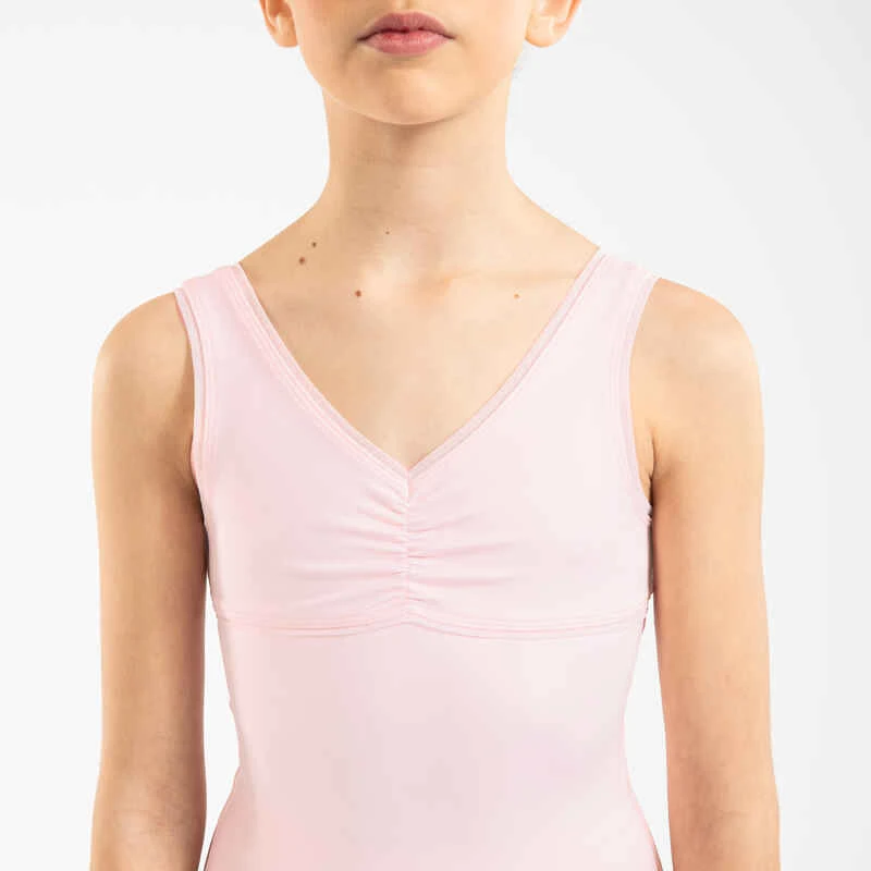 Justaucorps De Danse Classique Fille Rose Pale. 4 Justaucorps De Danse Classique Fille Rose Pale. – Image 2