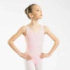 Justaucorps De Danse Classique Fille Rose Pale.