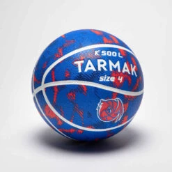 Ballon De Basketball Taille 4 Enfant - K500 Bleu Orange -ProSportif Boutique k500 light size 4 red blue 2