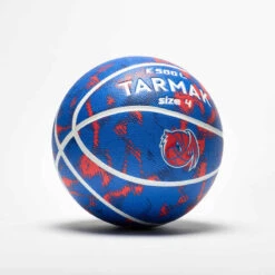 Ballon De Basketball Taille 4 Enfant - K500 Bleu Orange -ProSportif Boutique k500 light size 4 red blue 3